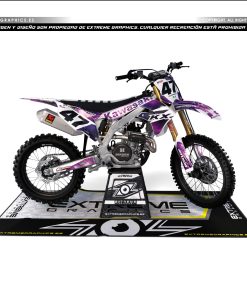 Adhesivos Moto Kawasaki | Diseño Galaxy Rosa