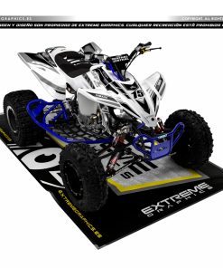 Adhesivos Quad Yamaha YFZ 450 Diseño factory blanco