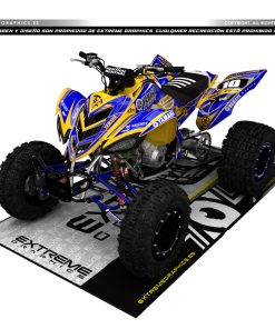 Adhesivos Quad Yamaha Raptor 700 Clean Azul y Amarillo