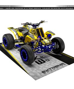 Adhesivos Quad Yamaha Banshee Line Amarillo Negro