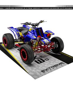 Adhesivos Quad Yamaha Banshee Line Azul Amarillo