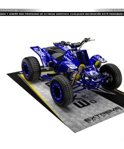 Adhesivos Quad Yamaha Banshee Fox Azul Blanco