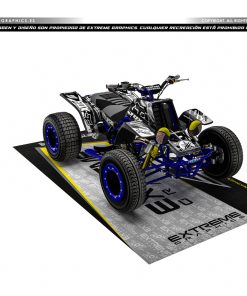 Adhesivos Quad Yamaha Banshee Fox Negro y Blanco