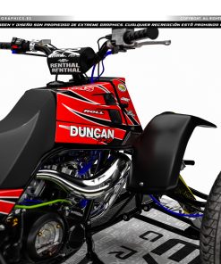 Alternative view of Adhesivos Quad Yamaha Banshee Duncan Rojo