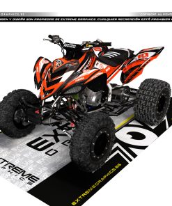Adhesivos Quad Yamaha Raptor 700 50 aniversario Naranja