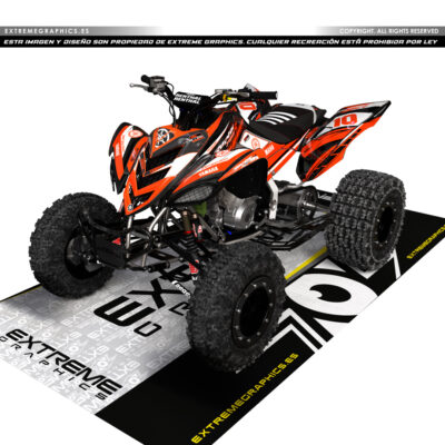 Adhesivos Quad Yamaha Raptor 700 50 aniversario Naranja