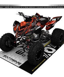 Adhesivos Quad Yamaha Raptor 700 Clean Naranja