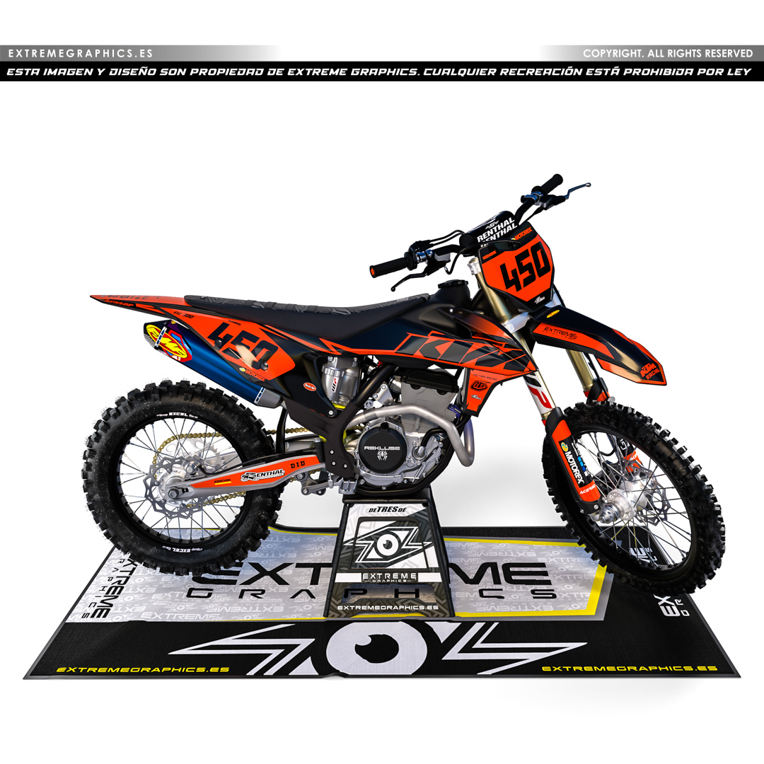 Adhesivos Moto KTM Basic Naranja-Negro –