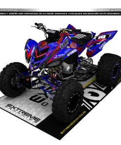 Adhesivos Quad Yamaha Raptor 700 Clean Rojo y Azul