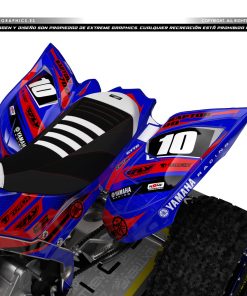 Alternative view of Adhesivos Quad Yamaha Raptor 700 Clean Rojo y Azul