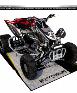 Adhesivos Quad Honda TRX 450 Diseño 05 Alas Negro