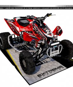 Adhesivos Quad Honda TRX 450 Diseño 05 Alas Rojo