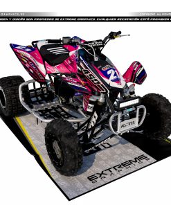 Adhesivos Quad Honda TRX 450 Diseño 05 Alas Rosa