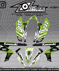 Adhesivos Quad Kawasaki KFX 450 Line verde-negro