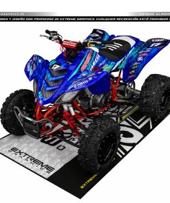 Adhesivos Quad Yamaha Raptor 660 Speed Azul-Turquesa