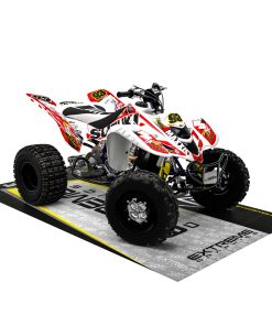 Adhesivos Quad Suzuki LTZ 400 Blanco-Rojo
