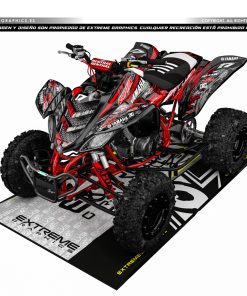 Adhesivos Quad Yamaha Raptor 660 Speed Negro-Rojo