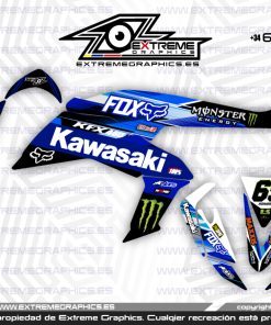 Adhesivos Quad Kawasaki KFX 450 Fast Azul