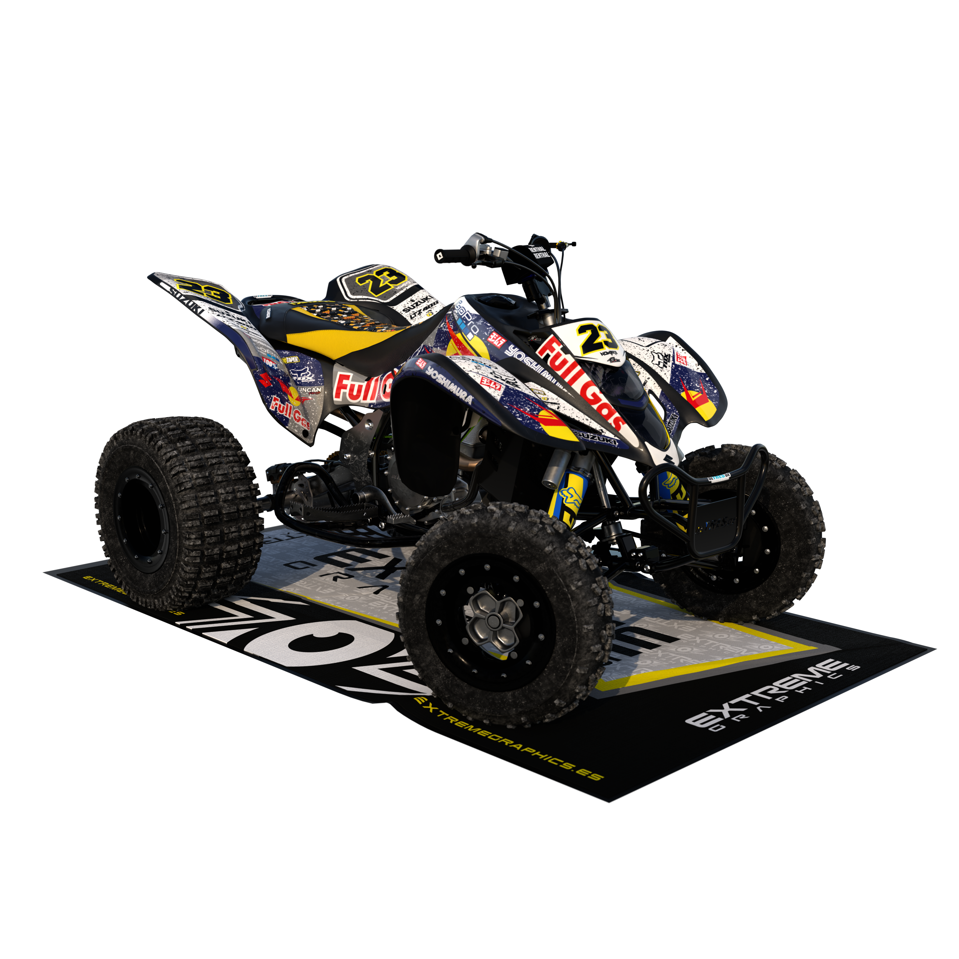 Adhesivos Quad Suzuki LTZ 400 Dark Rosa –