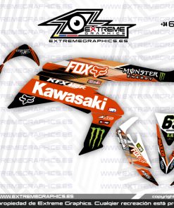 Adhesivos Quad Kawasaki KFX 450 Fast Naranja