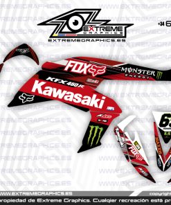 Adhesivos Quad Kawasaki KFX 450 Fast Rojo