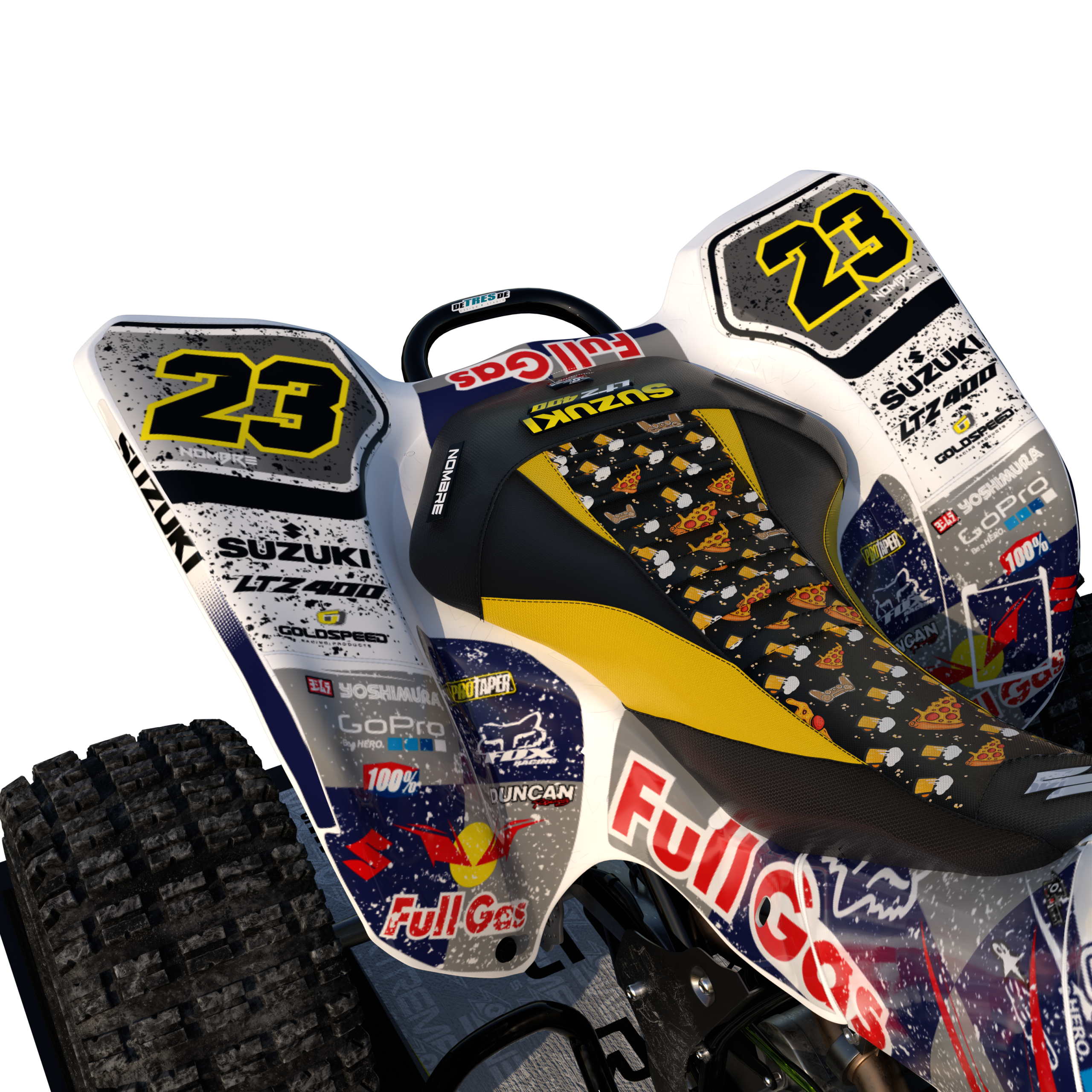 trasera blanca Full Gas