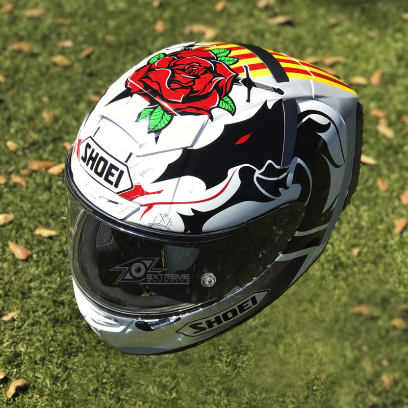 Casco personalizado con vinilo – extremegraphics.es