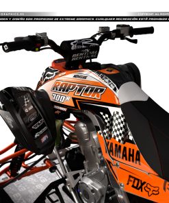 Alternative view of Adhesivos Quad Yamaha Raptor 700 Race Naranja