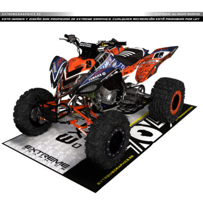 Adhesivos Quad Yamaha Raptor 700 Galaxy Naranja