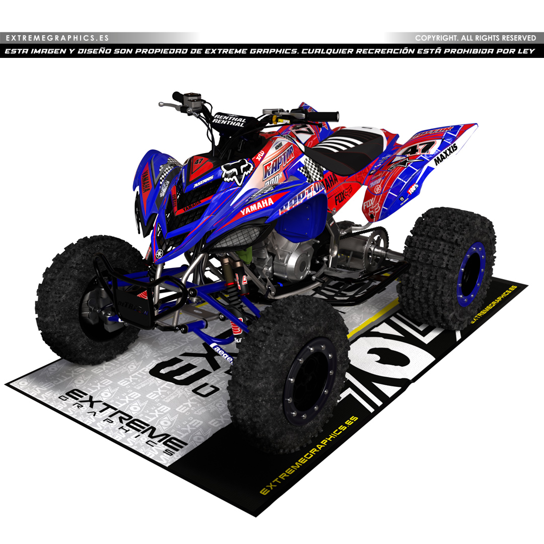 adverbio Comportamiento impuesto Adhesivos Quad Yamaha Raptor 700 Full cover Race Rojo – extremegraphics.es