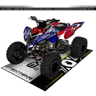 Adhesivos Quad Yamaha Raptor 700 Galaxy Rojo