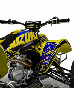 Alternative view of Adhesivos Quad Suzuki LTZ 400 Carbon amarillo-azul