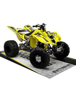 Adhesivos Quad Suzuki LTZ 400 Carbon amarillo-gris