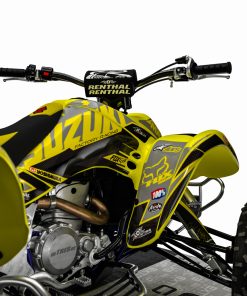 Alternative view of Adhesivos Quad Suzuki LTZ 400 Carbon amarillo-gris