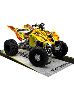 Adhesivos Quad Suzuki LTZ 400 Carbon amarillo-rojo