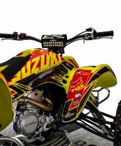 Alternative view of Adhesivos Quad Suzuki LTZ 400 Carbon amarillo-rojo