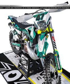 Alternative view of Adhesivos Moto Husqvarna | Big Husky turquesa