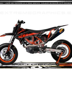 KIT ADHESIVOS KTM SMCR 690 Line Negro