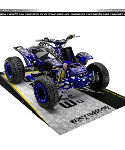 Adhesivos Quad Yamaha Banshee Factory Negro-Azul