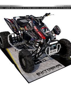 Adhesivos Quad Honda TRX 450 Line Negro-Gris