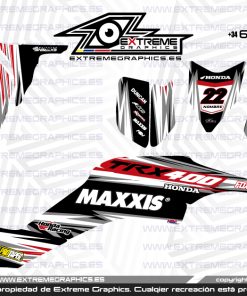Adhesivos Quad Honda TRX 400 Line Rojo-Blanco