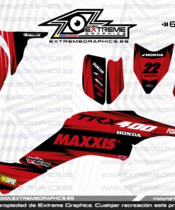 Adhesivos Quad Honda TRX 400 Line Rojo-Granate