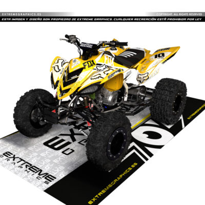 Adhesivos Quad Yamaha Raptor 700 Fox y Blanco