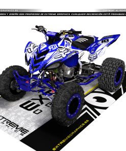 Adhesivos Quad Yamaha Raptor 700 Fox Blanco