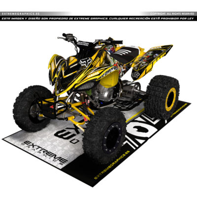 Adhesivos Quad Yamaha Raptor 700 Payaso Amarillo