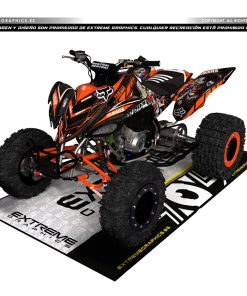 Adhesivos Quad Yamaha Raptor 700 Payaso Naranja