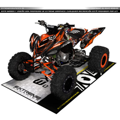 Adhesivos Quad Yamaha Raptor 700 Payaso Naranja
