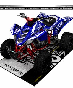 Adhesivos Quad Yamaha Raptor 660 FOX RACING Azul