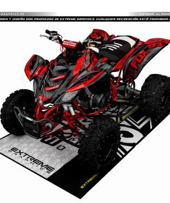 Adhesivos Quad Yamaha Raptor 660 FOX RACING Rojo