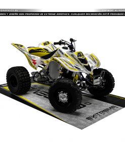Adhesivos Quad Suzuki LTZ 400 OEM+ Blanco y Amarillo